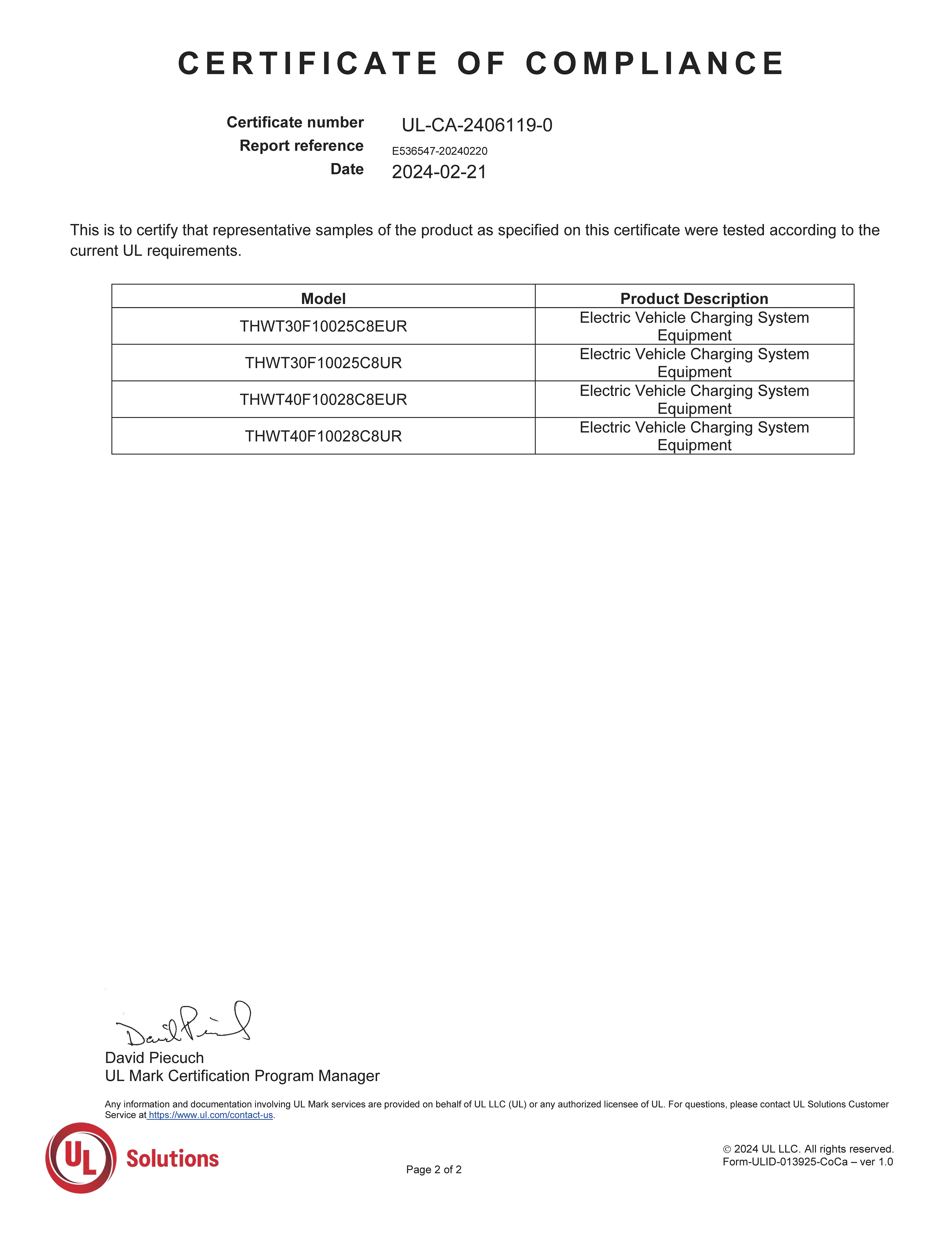 UL-Zertifikat (EV-Lademodul)4