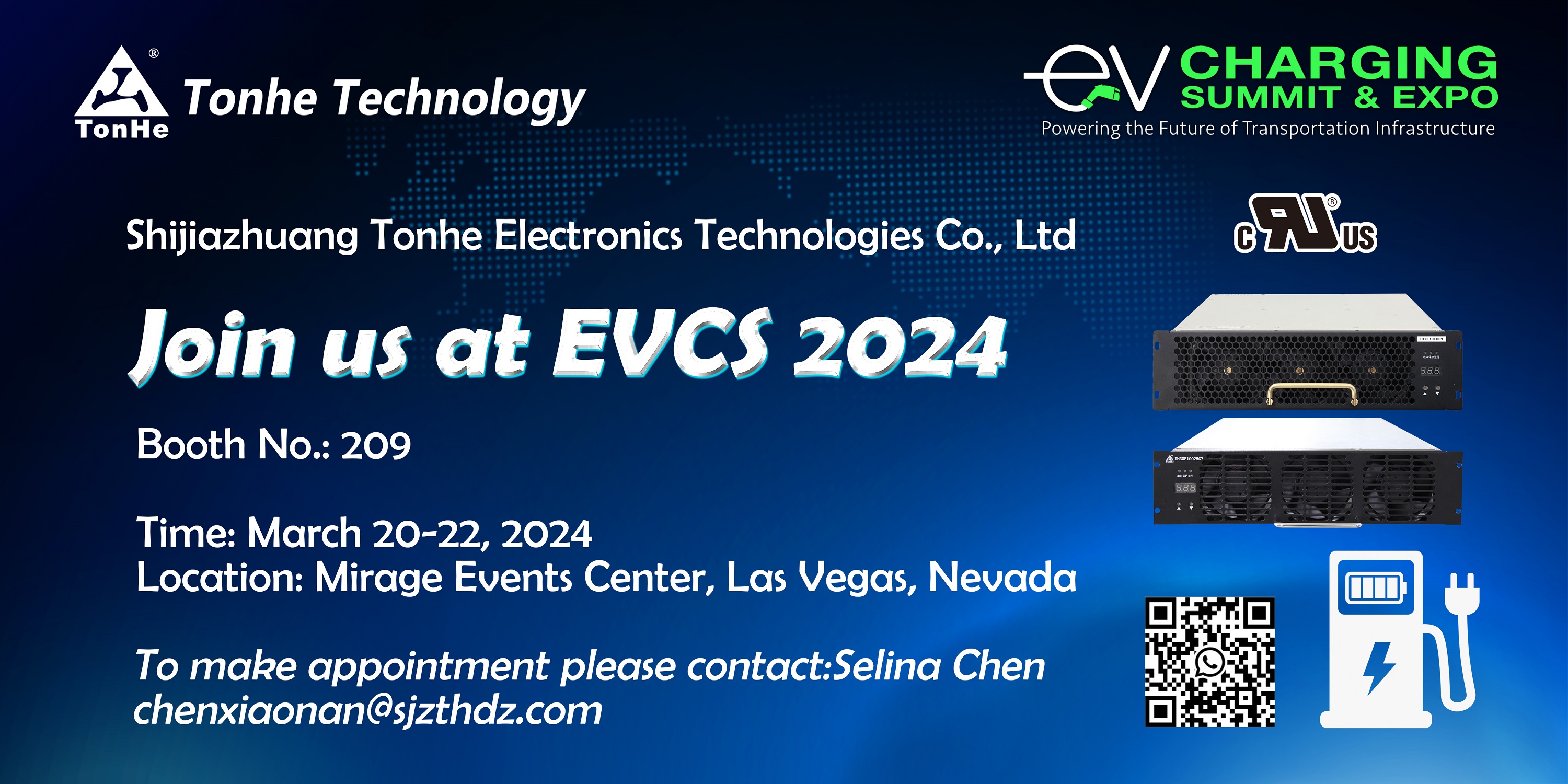 Tonhe Technology möchte alle Kunden und Freunde herzlich einladen, uns am Stand 209 EVCS 2024 in Las Vegas zu besuchen.